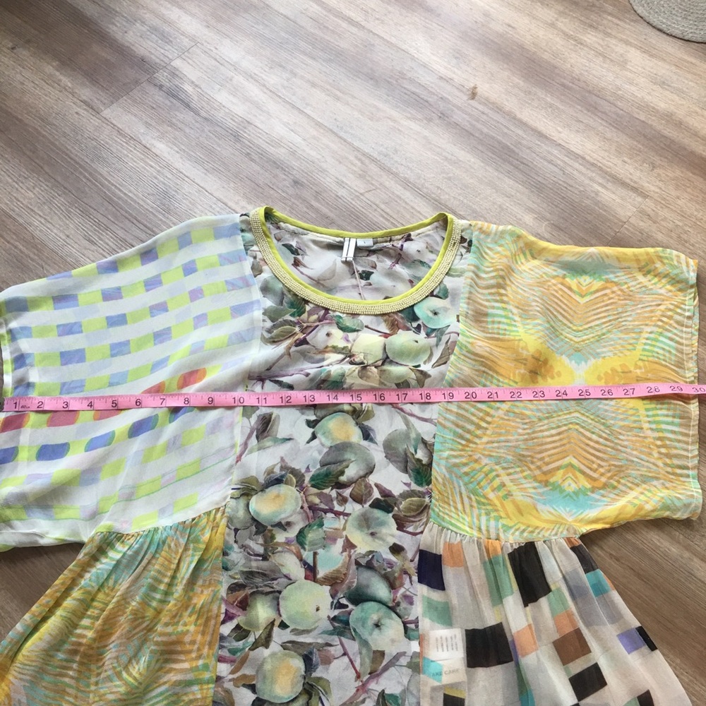 Anthropologie bl^nk Lemon Grove Beaded Blouse L - Picture 8 of 11